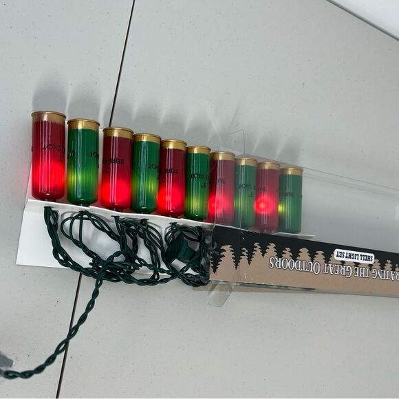 New Bass Pro Shops 10 Count Shotgun Shell Mini Light Set Indoor/Outdoor Novelty - Picture 7 of 7